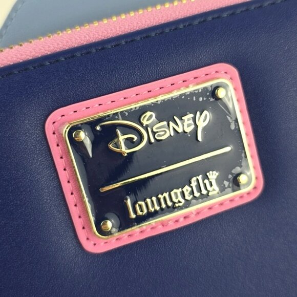 NWT Loungefly x Disney Fairy Godmother Zip Around Wallet Blue Pink Faux Leather - Picture 8 of 13